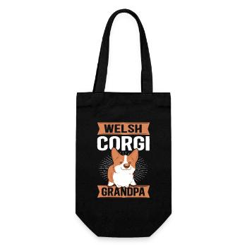 Welsh Corgi Grandpa Dog Owner Gift - Gift Bag for Bottles - black - Front