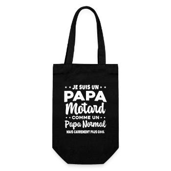 Homme Papa Motard Humour Cadeau motocycliste - Sac à bouteille - noir - Devant
