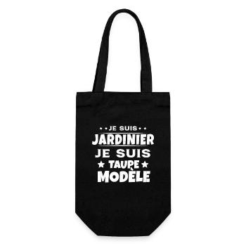 Je suis jardinier Je suis Taupe Modèle Humour - Sac à bouteille - noir - Devant