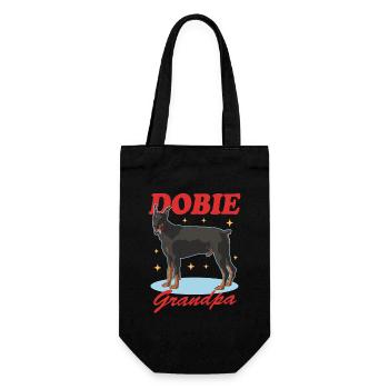 Doberman Dobie Grand-père Chien Propriétaire Cadeau - Sac à bouteille - noir - Devant