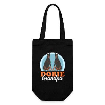 Doberman Dog Owner Dobie Grandpa Gift - Gift Bag for Bottles - black - Front
