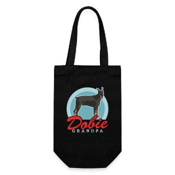 Doberman Dobie Grand-père | Cadeau du propriétaire de chien - Sac à bouteille - noir - Devant