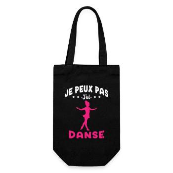 j'peux pas j'ai Danse - Humour Fille Cadeau - Sac à bouteille - noir - Devant