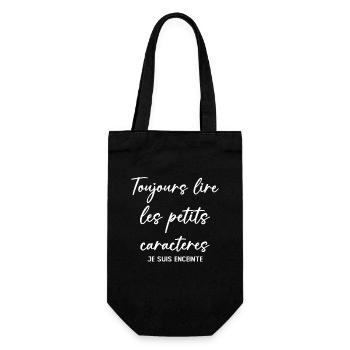 Femme Drôle Annonce Grossesse Future Maman Cadeau - Sac à bouteille - noir - Devant
