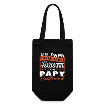 Papa Formidable Donne Toujours Papy Exceptionnel - Sac à bouteille - noir - Devant