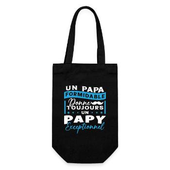 Papa Formidable Donne Toujours Papy Exceptionnel - Sac à bouteille - noir - Devant