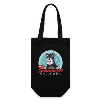 Schnauzer miniature Grand-père chien Schnauzer cadeau - Sac à bouteille - noir - Devant