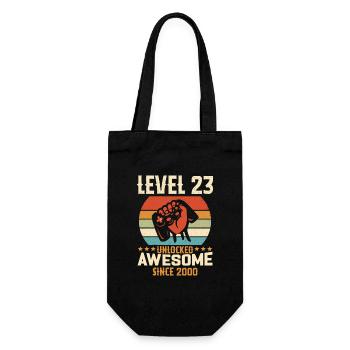 Level 23 Complete 2000 Birthday Gift - Gift Bag for Bottles - black - Front