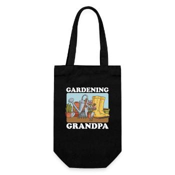 jardinier jardinier grand-père jardinage cadeau - Sac à bouteille - noir - Devant