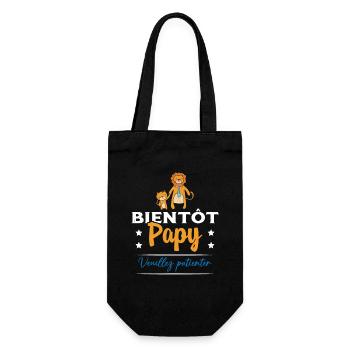 Homme Bientôt Papy Cadeau Futur Papy Grand-Père - Sac à bouteille - noir - Devant