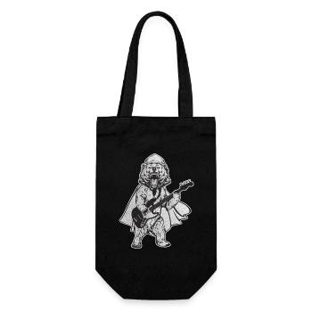 Bass Spieler Bassist Vatertag Geschenk Freund Fun - Geschenkbeutel für Flaschen - Schwarz - Vorne