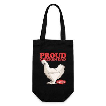 Silk Chicken Dad Chicken Silkie Silk Chickens Gift - Gift Bag for Bottles - black - Front