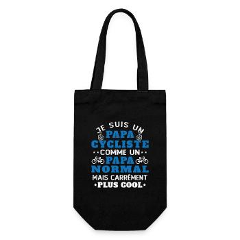 Papa Cycliste Cadeau Vélo Humor Fête des Pères - Sac à bouteille - noir - Devant