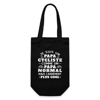 Papa Cycliste Cadeau Vélo Humor Fête des Pères - Sac à bouteille - noir - Devant