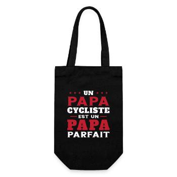 Papa Cycliste Humour Vélo Homme Humoristique - Sac à bouteille - noir - Devant