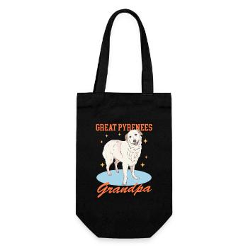 Pyrenean Mountain Dog Grandpa Dog Owner Gift - Gift Bag for Bottles - black - Front