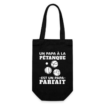 Un Papa à la Pétanque est un Papa Parfait - Sac à bouteille - noir - Devant