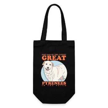 Pyrenean Mountain Dog Dad Dog Owner Gift - Gift Bag for Bottles - black - Front