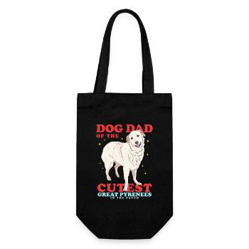 Pyrenean Mountain Dog Dad | Dog Owner Gift - Gift Bag for Bottles - black - Front