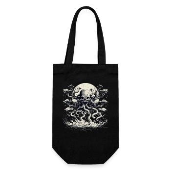 Octopus-tree 2 - Gift Bag for Bottles - black - Front