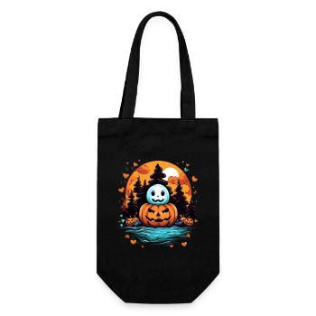 Design d’Halloween effrayant pour la prochaine fête - Sac à bouteille - noir - Devant