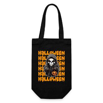 Halloween Design gruselig für die nächste Party - Geschenkbeutel für Flaschen - Schwarz - Vorne