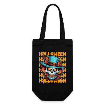 Halloween Design gruselig für die nächste Party - Geschenkbeutel für Flaschen - Schwarz - Vorne