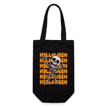 Design d’Halloween effrayant pour la prochaine fête - Sac à bouteille - noir - Devant