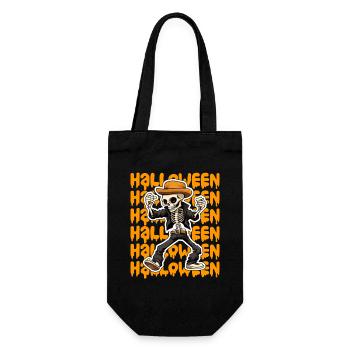 Halloween Design gruselig für die nächste Party - Geschenkbeutel für Flaschen - Schwarz - Vorne