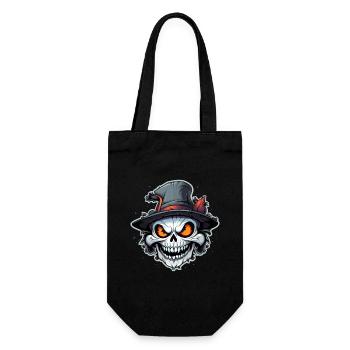 Halloween Design gruselig für die nächste Party - Geschenkbeutel für Flaschen - Schwarz - Vorne