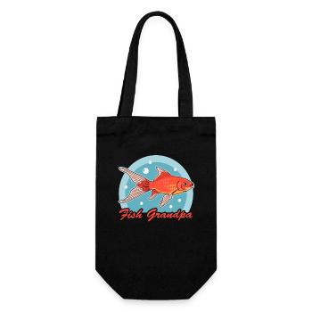 Aquarium Aquarianer | Aquaristik Opa Geschenk - Geschenkbeutel für Flaschen - Schwarz - Vorne