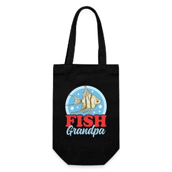 Aquarium Aquaristics Aquarist Grandpa Gift - Gift Bag for Bottles - black - Front