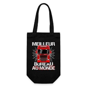 Camion cadeau routier chauffeur poids lourd humour - Sac à bouteille - noir - Devant