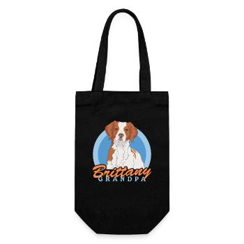 Bretagne Grand-père Épagneul Breton Chien d’arrêt Cadeau - Sac à bouteille - noir - Devant