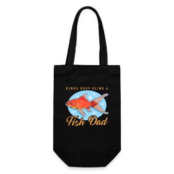 Aquarium Fish Dad Aquarist Aquaristics Gift - Gift Bag for Bottles - black - Front