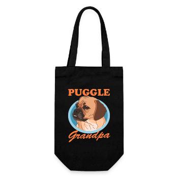 Puggle grand-père chien propriétaire chien amant cadeau - Sac à bouteille - noir - Devant