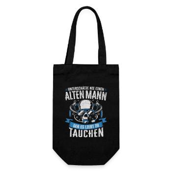 UNTERSCHÄTZE NIE ALTEN MANN TAUCHEN HERREN TAUCHER - Geschenkbeutel für Flaschen - Schwarz - Vorne