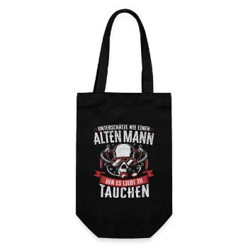 UNTERSCHÄTZE NIE ALTEN MANN TAUCHEN HERREN TAUCHER - Geschenkbeutel für Flaschen - Schwarz - Vorne