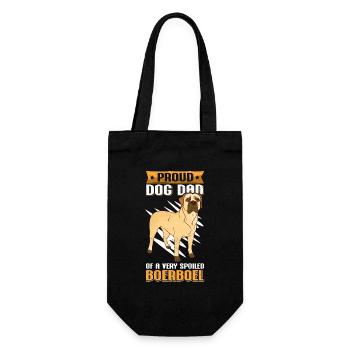Boerboel Dad Hunde Hundebesitzer Geschenk - Geschenkbeutel für Flaschen - Schwarz - Vorne