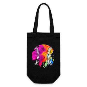 Baseball Player Baseball - Gift Bag for Bottles - black - Front