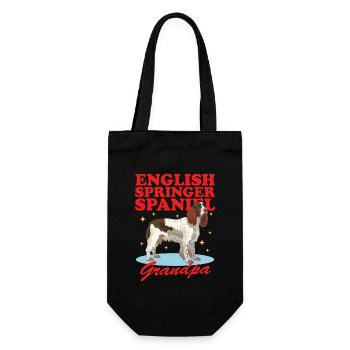English Springer Spaniel Grandpa Dog Gift - Gift Bag for Bottles - black - Front