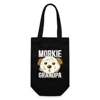 Morkie grand-père chien propriétaire chien amant cadeau - Sac à bouteille - noir - Devant