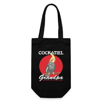 Calopsitte grand-père oiseau oiseau propriétaire cadeau - Sac à bouteille - noir - Devant