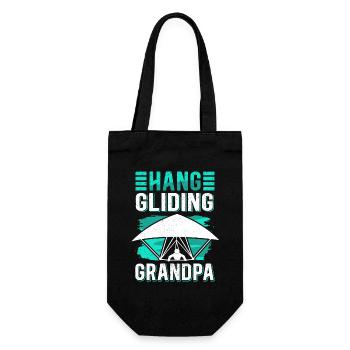 Hang Gliding Opa Hängegleiter Geschenk - Geschenkbeutel für Flaschen - Schwarz - Vorne