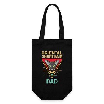 Oriental Shorthair Dad OKH Cat Gift - Gift Bag for Bottles - black - Front