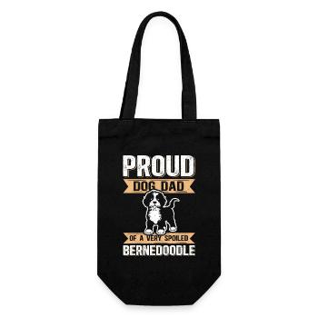Bernedoodle Dad Hundebesitzer Hundepapa Geschenk - Geschenkbeutel für Flaschen - Schwarz - Vorne