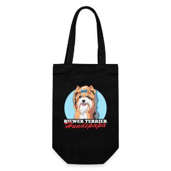 Biewer Terrier Dog Dad Dog Owner Gift - Gift Bag for Bottles - black - Front