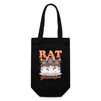 Rats Grandpa Rat Owner Cute Rat Gift - Gift Bag for Bottles - black - Front