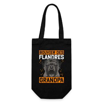 Bouvier des Flandres Grandpa Vlaamse Koehond Gift - Gift Bag for Bottles - black - Front