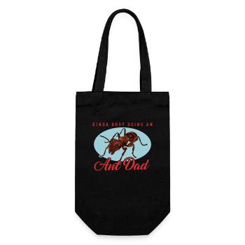 Ameisen Dad Formicarium Ameisenfarm Geschenk - Geschenkbeutel für Flaschen - Schwarz - Vorne